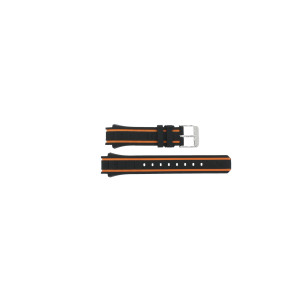 Horlogeband Lotus 18172-3 / 18172-7 Silicoon Zwart 15mm