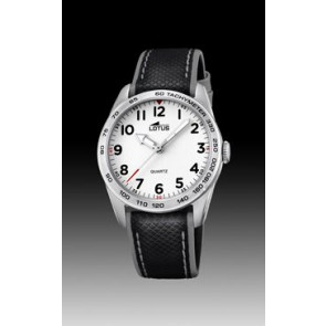 Horlogeband Lotus 18276-1 Leder Zwart 18mm