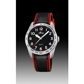 Horlogeband Lotus 18276-3 Leder Zwart 18mm