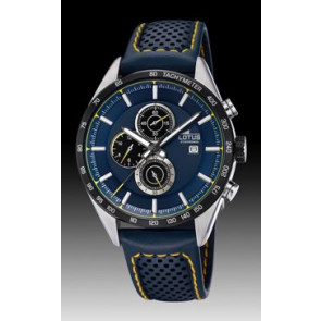 Horlogeband Lotus 18370-2 Leder Blauw 21mm
