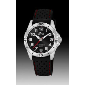 Horlogeband Lotus 18663-3 Silicoon Zwart 18mm