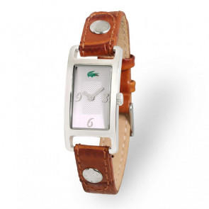 Lacoste horlogeband 2000312 / LC-05-3-14-0009 Leder Cognac 12mm + bruin stiksel