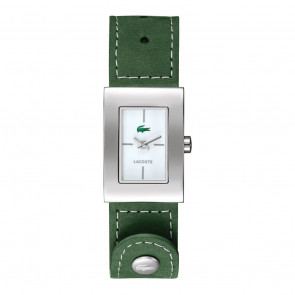 Lacoste horlogeband 2000573 / LC-43-3-14-2207 Leder Groen 18mm + groen stiksel