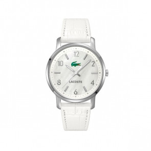 Horlogeband Lacoste 2000631 / LC-41-3-14-2223 Leder Wit 20mm