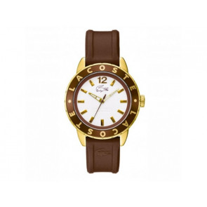 Lacoste horlogeband 2000686 / LC-54-3-96-2303 Rubber Bruin 18mm