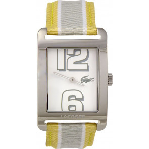 Lacoste horlogeband 2000694 / LC-51-3-14-2261 Leder Geel 21mm + geel stiksel
