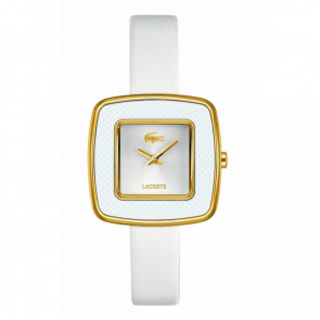 Lacoste horlogeband 2000749 / LC-65-3-29-2392 Leder Wit 12mm