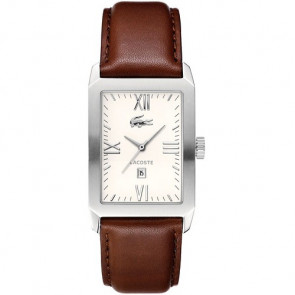 Lacoste horlogeband 2010593 / LC-55-1-14-2288 / Liverpool Leder Bruin 22mm + bruin stiksel