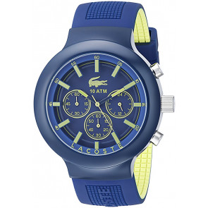 Lacoste horlogeband  2010797 / LC-61-1-29-2589 Rubber Blauw 16mm