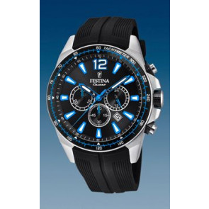Horlogeband Festina F20376-2 / F20376-3 Silicoon Zwart