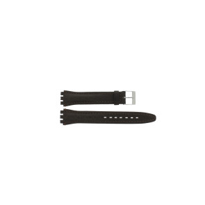 Horlogeband Swatch (alt.) 21413.27.17C Leder Donkerbruin 17mm