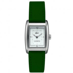 Lacoste horlogeband 2000641 / LC-49-3-14-2242 Leder Groen 16mm + groen stiksel