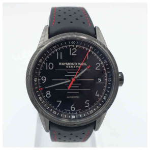 Horlogeband Raymond Weil 2754-BKR-05200 / SU2201-2760R-18 Leder Zwart 22mm