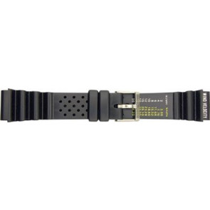 Tzevelion horlogeband S85.20 Kunststof / Plastic Zwart 20mm