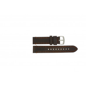 Horlogeband Timex 2P58700 / 2T58700 Leder Donkerbruin 20mm