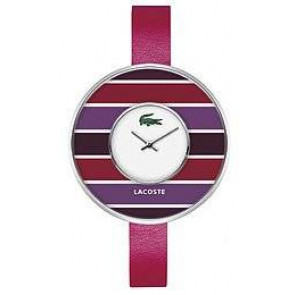 Lacoste horlogeband 2000577 / LC-37-3-29-2208 Leder Roze 10mm