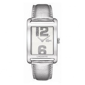 Lacoste horlogeband 2000652 / LC-51-3-14-2261 Leder Grijs 20mm + grijs stiksel