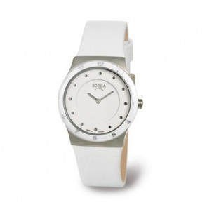 Horlogeband Boccia 3202-01 Leder Wit 19mm