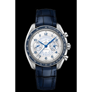 Horlogeband Omega 032Z016175 Krokodillenleer Blauw 21mm