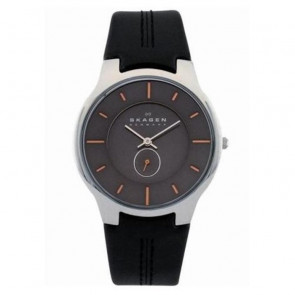 Horlogeband Skagen 433XLSLBMO Rubber Zwart