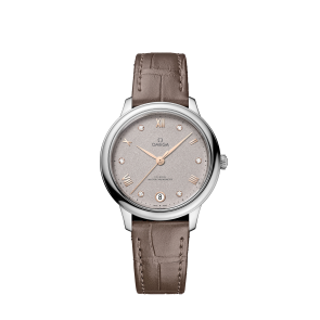 Horlogeband Omega 032Z016889 / 43413342052002 / 43413342055001 / De Ville Krokodillenleer Taupe 16mm