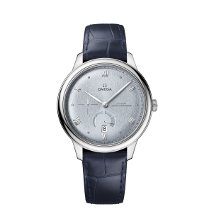 Horlogeband Omega 032Z016847 / 43413412103001 / De Ville Krokodillenleer Blauw 19mm