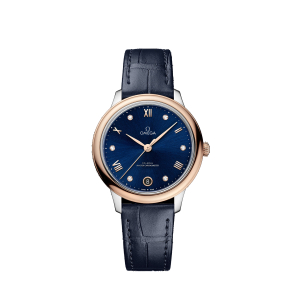 Horlogeband Omega 032Z016899 / 43423342053001 / 43413342053001 / De Ville Krokodillenleer Blauw 16mm