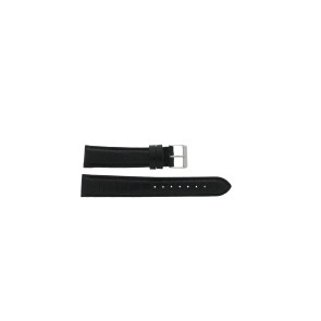 Horlogeband Seiko SDWF89P1 / 7T32-7H70 / 4HZ2JJ Leder Zwart 18mm
