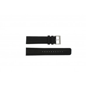 Seiko horlogeband 4KR9JZ / SGEC63P1 / 7N42-0CW0/ SNA741P2 Leder Zwart 22mm + zwart stiksel