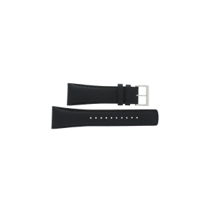 Horlogeband Seiko 7T62-0GL0 / SNA773P2 / 4KW9JZ Leder Zwart 26mm