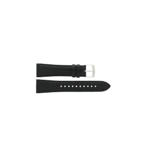 Horlogeband Seiko 7T62-0LJ0 / 7T86-0AC0 / SNAF69P1 / SNAF71P1 / 4LD4JB Croco leder Zwart 22mm