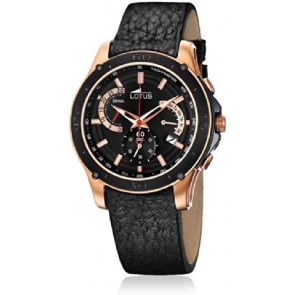 Horlogeband Lotus 9992-4 Leder Zwart 20mm