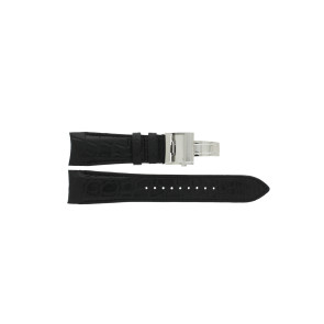 Horlogeband Seiko 5R66-0AR0 / SNR021J1 Leder Zwart 24mm