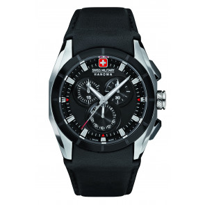 Horlogeband Swiss Military Hanowa 6-4191.33.007 Leder Zwart
