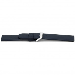 Horlogeband Universeel E607 Leder Blauw 16mm