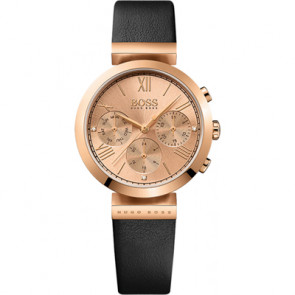 Horlogeband Hugo Boss HB-285-3-34-2916 / 659302726 / 1502397 Leder Zwart 10mm