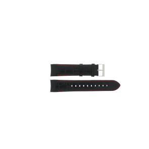 Hugo Boss horlogeband HB-284-1-27-2911-HB1513390 Croco leder Zwart + rood stiksel
