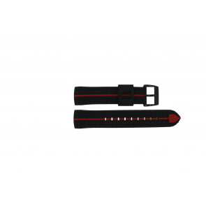 Ferrari horlogeband SF103.30830077 / 689300022 / SF689300022 / Scuderia Rubber Zwart 22mm