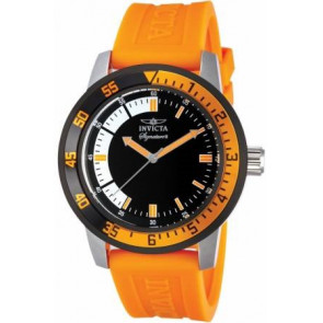 Invicta horlogeband 7466.01  Rubber Oranje