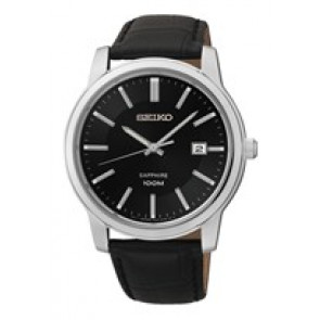 Horlogeband Seiko 7N42-0GA0 / SGEH19P1 / L0CL011J0 Leder Zwart 21mm