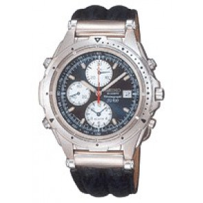 Horlogeband Seiko 7T32-7C40-SDW611P1-SDW611P6 Leder Blauw