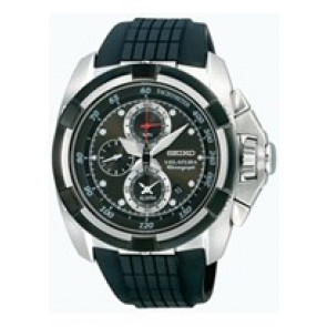 Horlogeband Seiko 7T62-0HD0-SNAA93P2 Rubber Zwart 26mm