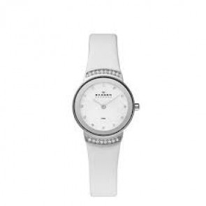 Skagen horlogeband 812SSLW1 Leder Wit 14mm