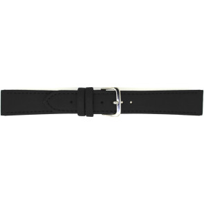 Horlogeband 823.01.10 Leder Zwart 10mm + zwart stiksel