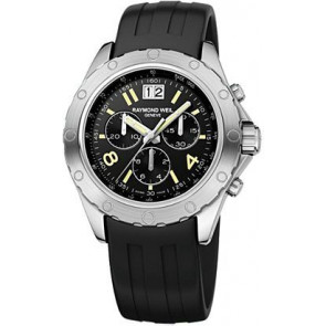 Horlogeband Raymond Weil 8500-SR1-05207 Rubber Zwart 22mm