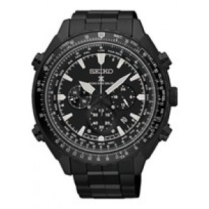Horlogeband Seiko 8B92-0AK0-SSG003P1 Staal Zwart 