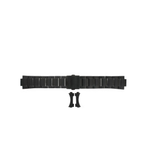 Horlogeband Seiko SSB179P1 / 8T67-00A0 / M0HB627N0 Staal Zwart 22mm