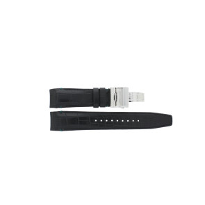 Horlogeband Seiko 8X22-0AG0 / SSE115J1 / L0CK01BJ9 Leder Zwart 22mm