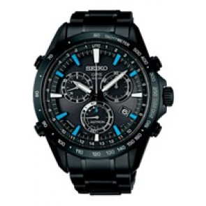 Horlogeband Seiko 8X82-0AC0-SBXB013 (M0VS111M0) Staal Zwart