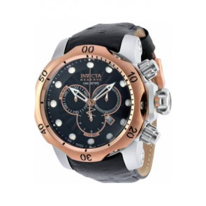 Horlogeband Invicta 90132.01 Leder Zwart 26mm